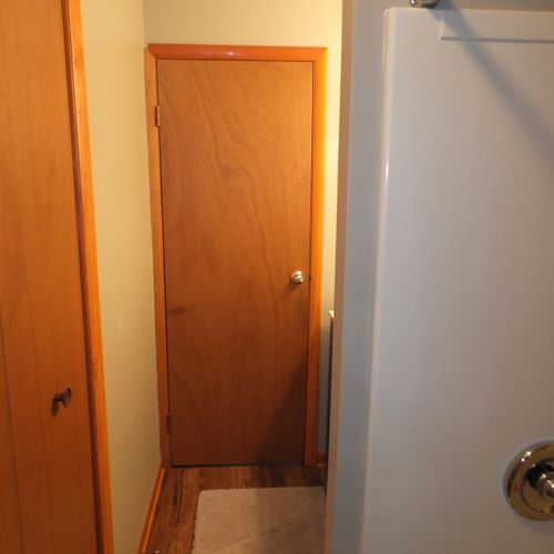 Bathroom #1:  full bathroom with a combination tub and shower.