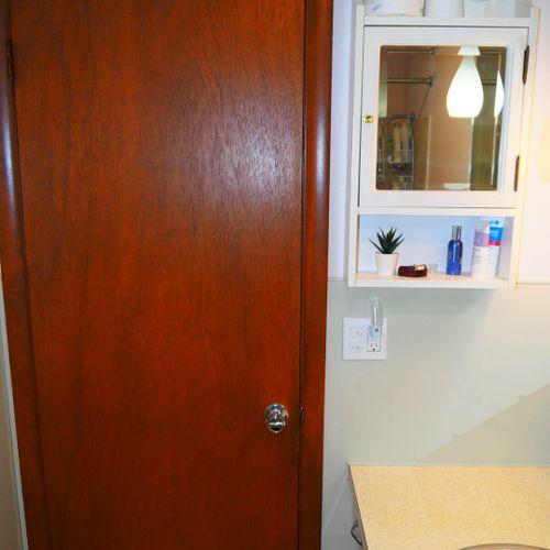 Bathroom:  full bathroom with a combination tub and shower.