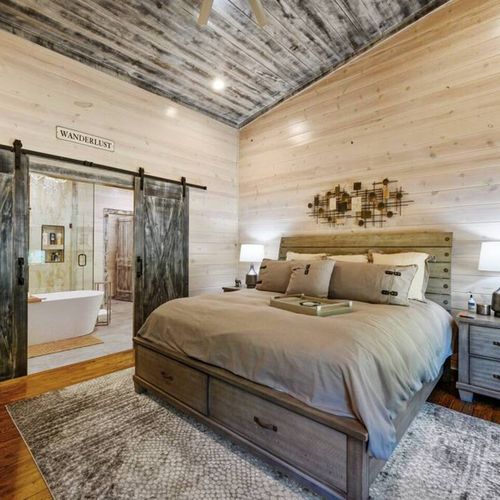 The first King Suite, located on the main floor + private bathroom.