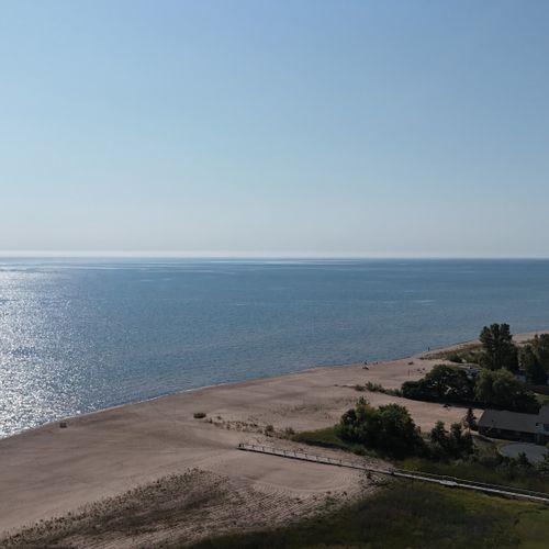 Exterior:  another view of the private lakefront and beach on lake huron