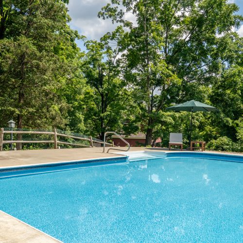 Cool blue waters and warm blue skies.