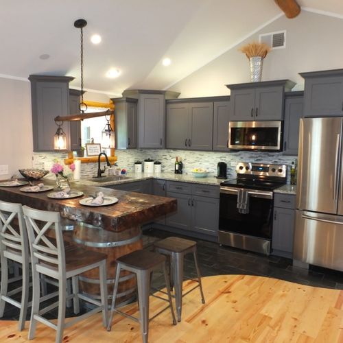 Overall:  an overview of the modern and beautiful kitchen.