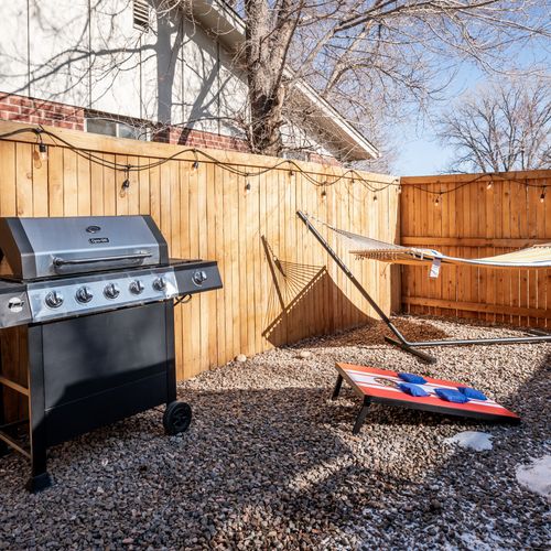 Engage in outdoor games, grill on the bbq or simply lounge in the comfortable outdoor lounge chairs.