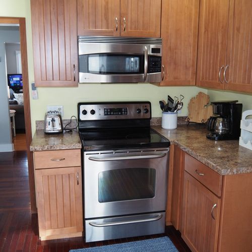 Kitchen:  large and convenient with all appliances!