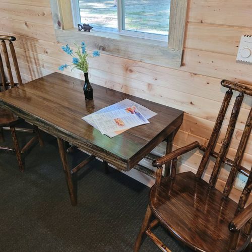 Living area:  the dining table