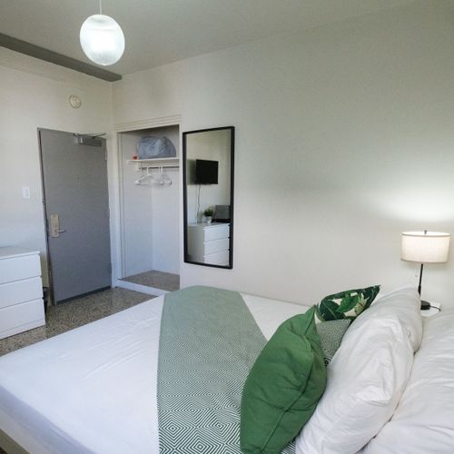 Every detail in this room is curated for your convenience and comfort. Discover a well-organized space with ample storage, ensuring a hassle-free stay.