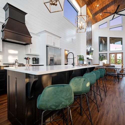 The kitchen is the first thing you experience with this open floor plan!