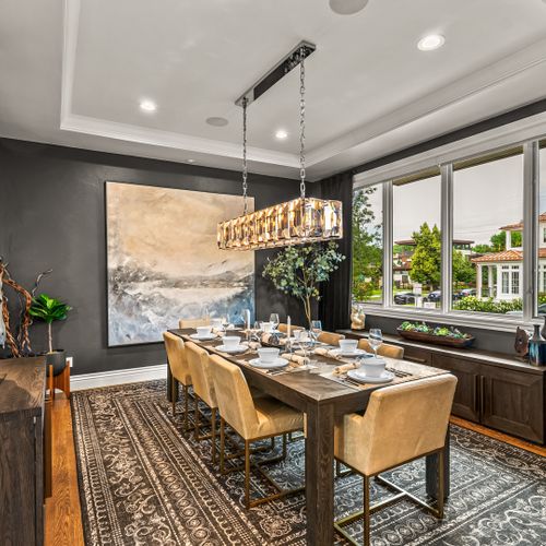 Host unforgettable meals in the spacious dining room that comfortably seats eight.