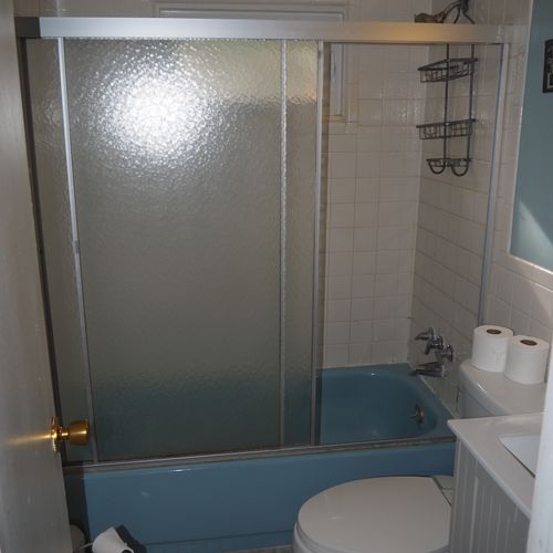 Bathroom #2 ( second floor):  full bathroom with a combination tub and shower.