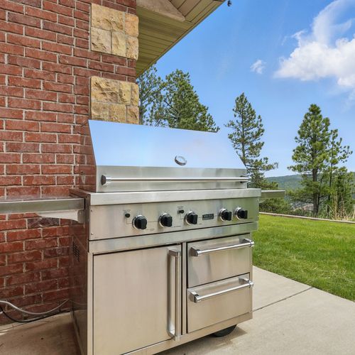 Stainless steel bbq ready for your feast.
