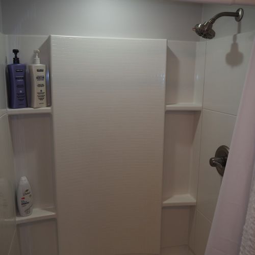 Bathroom #2 (first floor):  full private en suite bathroom for bedroom #2.