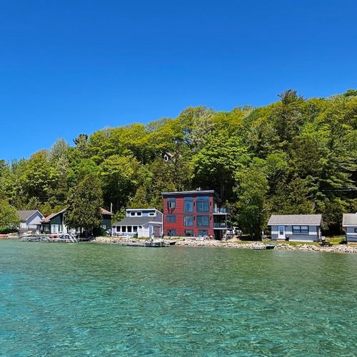 OVERVIEW:  Looking back at the house from out on Crystal Lake