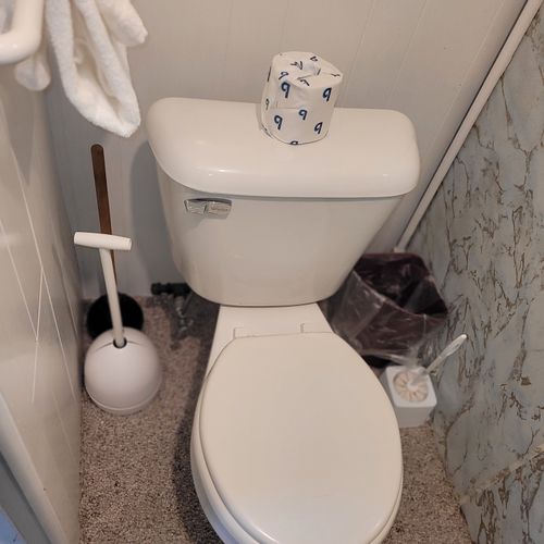 Bathroom #4 (lower level):  this is the small half-bath for the lower level. Note that it consists of just a toilet.