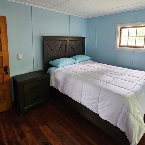 Bedroom:  the bed with the nightstand