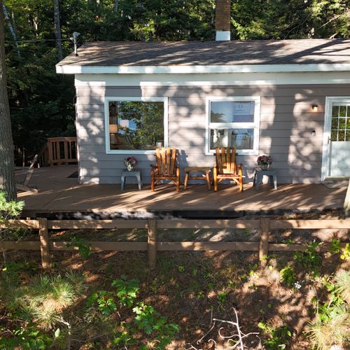 OVERVIEW:  Aerial photo of the backyard deck