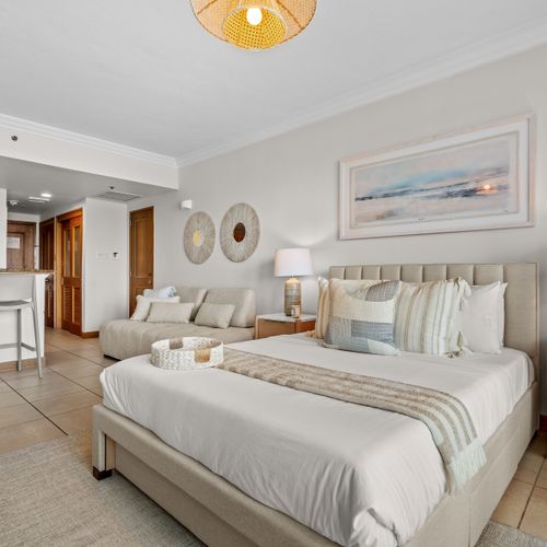 Luxurious master suite with king-size bed and elegant decor. Your ultimate comfort zone.