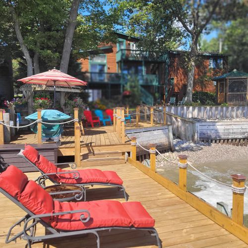 Exterior:  another view of the private deck on lake huron