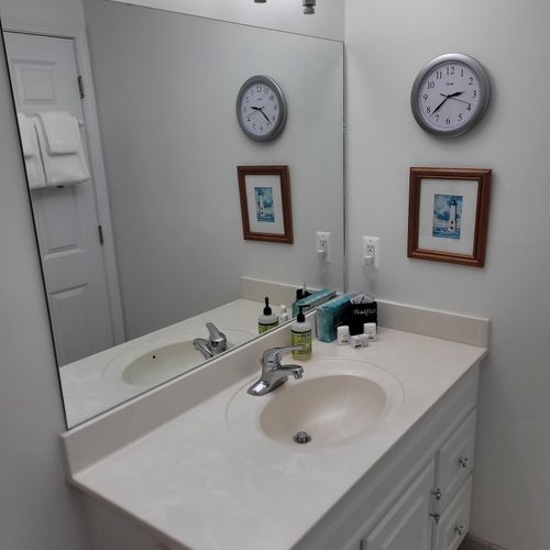 Bathroom #3 (upper level):  this is a full common bathroom for the upper level. Includes a combination tub and shower.