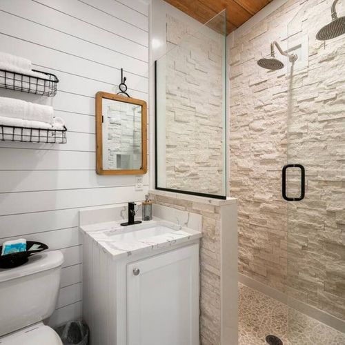 Private bathroom with a walk-in shower.