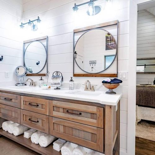 Double vanities.