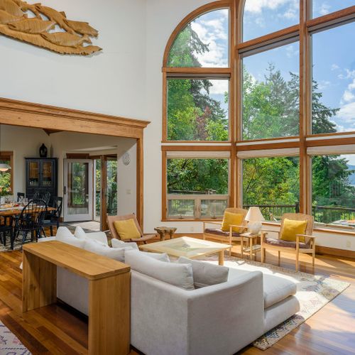 With the open floorplan, water views can be enjoyed from every room