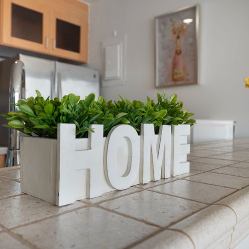 Modern, light, and airy decor. Enjoy clean lines and a serene, inviting atmosphere.