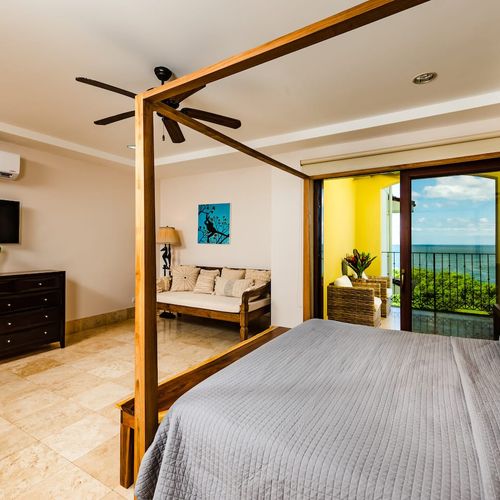 Watch the ocean from the balcony just steps away from your bed.