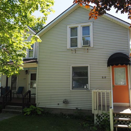 Exterior:  the front entrance to the house