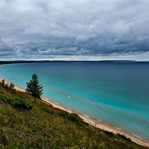 AREA PHOTOS:  Looking out at Lake Michigan from Sleeping Bear Dunes