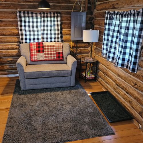 Living area:  features a sofa bed.