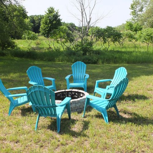 Exterior:  the bonfire ring and chairs