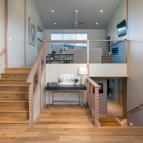 Multi-level home with a large entryway, common areas, and bedrooms on each level for privacy.