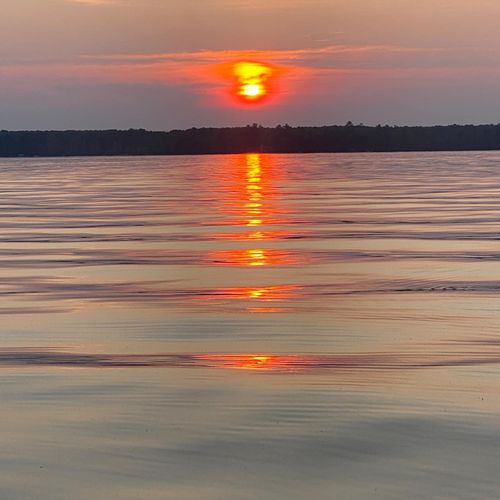 One of the great sunsets on manistee lake