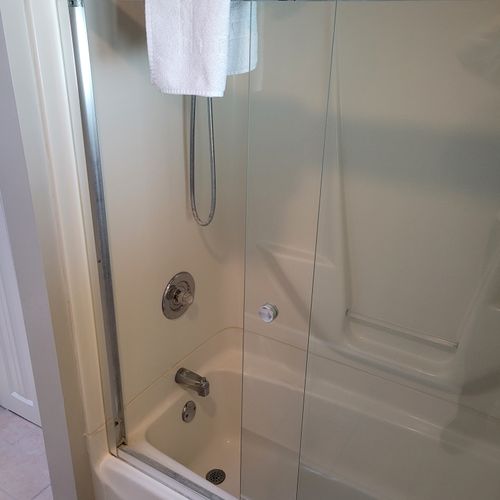 Bathroom:  the home has a full bathroom with a combination tub and shower.