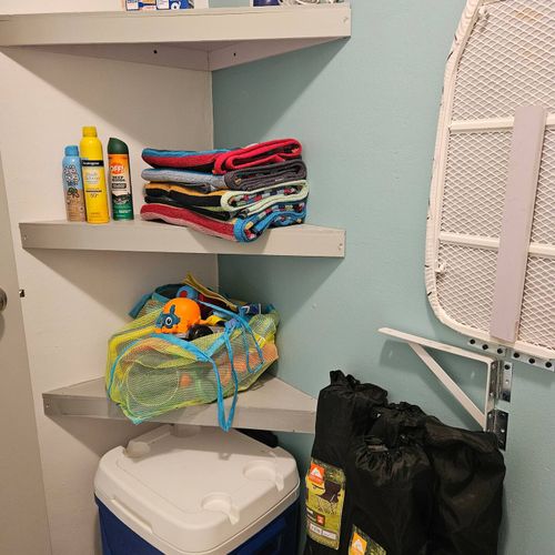 All your essentials for a comfortable stay! Fully equipped with an iron, first aid kit, beach towels, cooler, and outdoor gear.