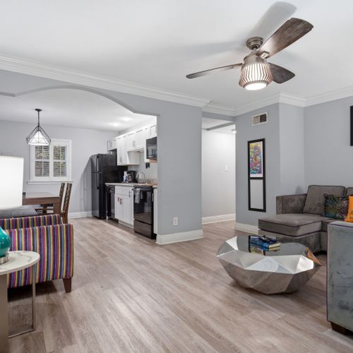 Open-concept living area w/ room to spread out and unwind.