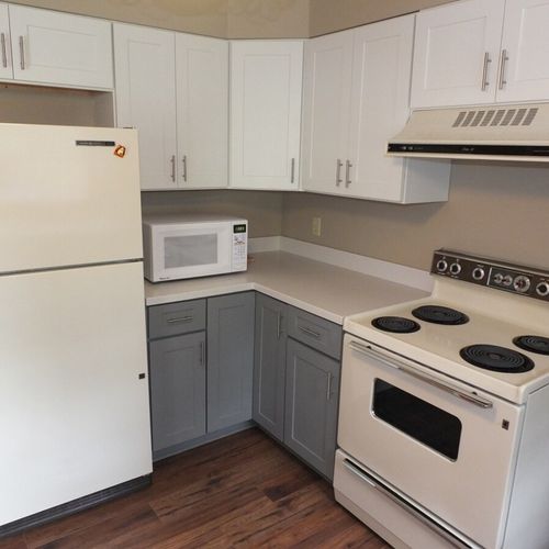 Kitchen:  the home has a modern kitchen with all appliances except for a dishwasher.