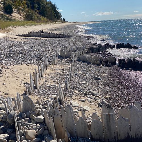 EXTERIOR:  The private beach facing south.  Can walk to Congregational Summer Assembly (CSA) and Frankfort from here.