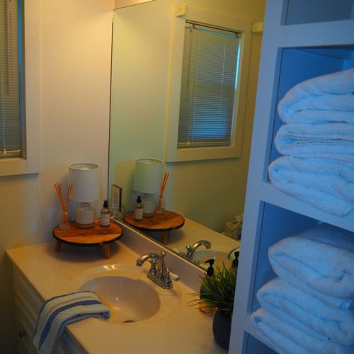 Bathroom #2:  convenient half-bath located next to the laundry room.