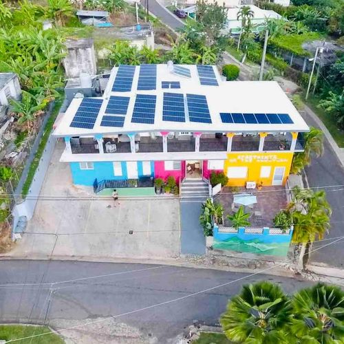 More than just a stay, it's an experience. The striking blue exterior of our building signals a cheerful and welcoming atmosphere, ready to host your next adventure.