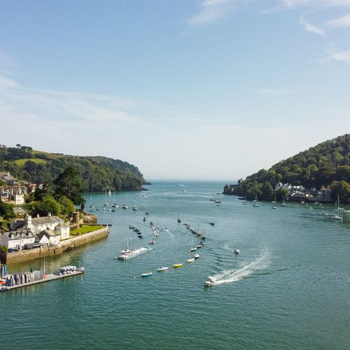 Local river dart and view of the estuary