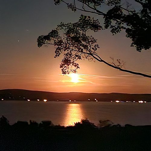 Overall:  a beautiful sunset on crystal lake