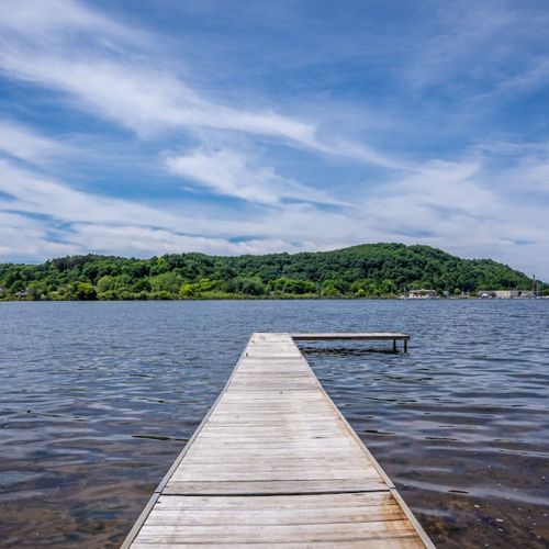 Exterior:  the large private dock that extends out into betsie lake.