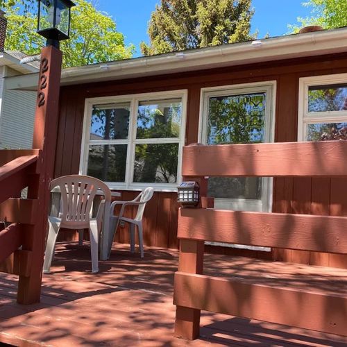 Exterior:  the backyard deck.