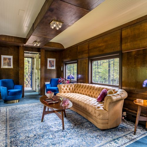 Enjoy views of the forest from the couch!