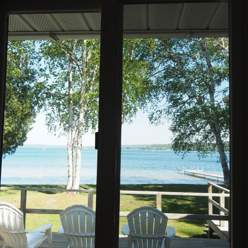 Dining area:  the entrance to the huge backyard porch is next to the dining area.