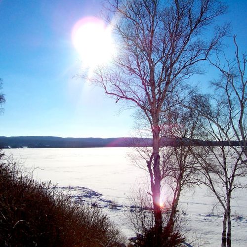 Exterior:  long lake in the winter