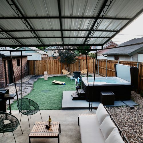 Backyard designed with everything you need for a great stay.