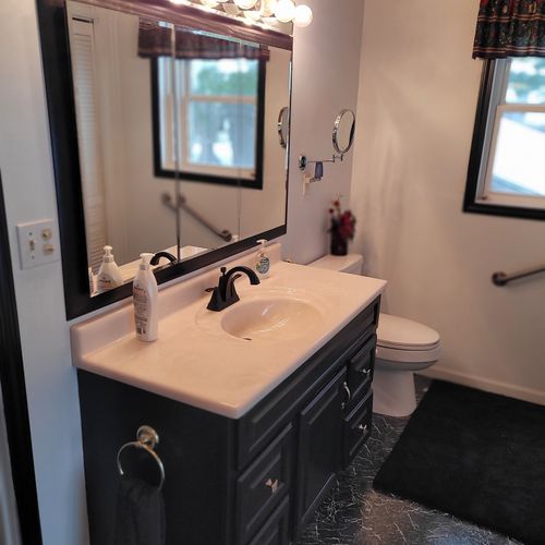 Bathroom #2 (second floor):  large and gorgeous bathroom with a soaking tub, walk-in shower, ceiling fan, mirror, vanity, sink, and a toilet with a bidet.