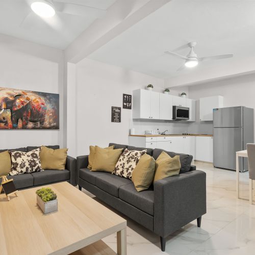 Open concept living. Relax while staying connected to the kitchen.